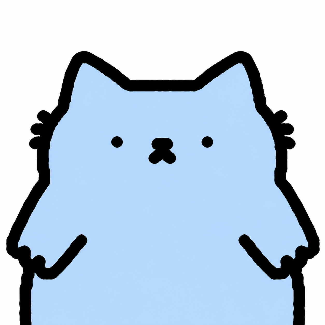 The pale-blue Nub facing forward with a small, blank expression.